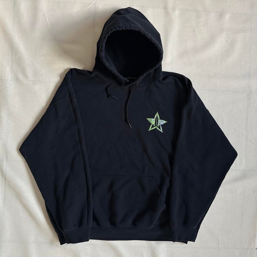 Jeffree Star Cosmetics "How High Are Ya?" Black Graphic Hoodie Size XL